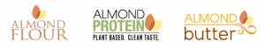 Almond Flour, Almond Protein, Almond Butter logos