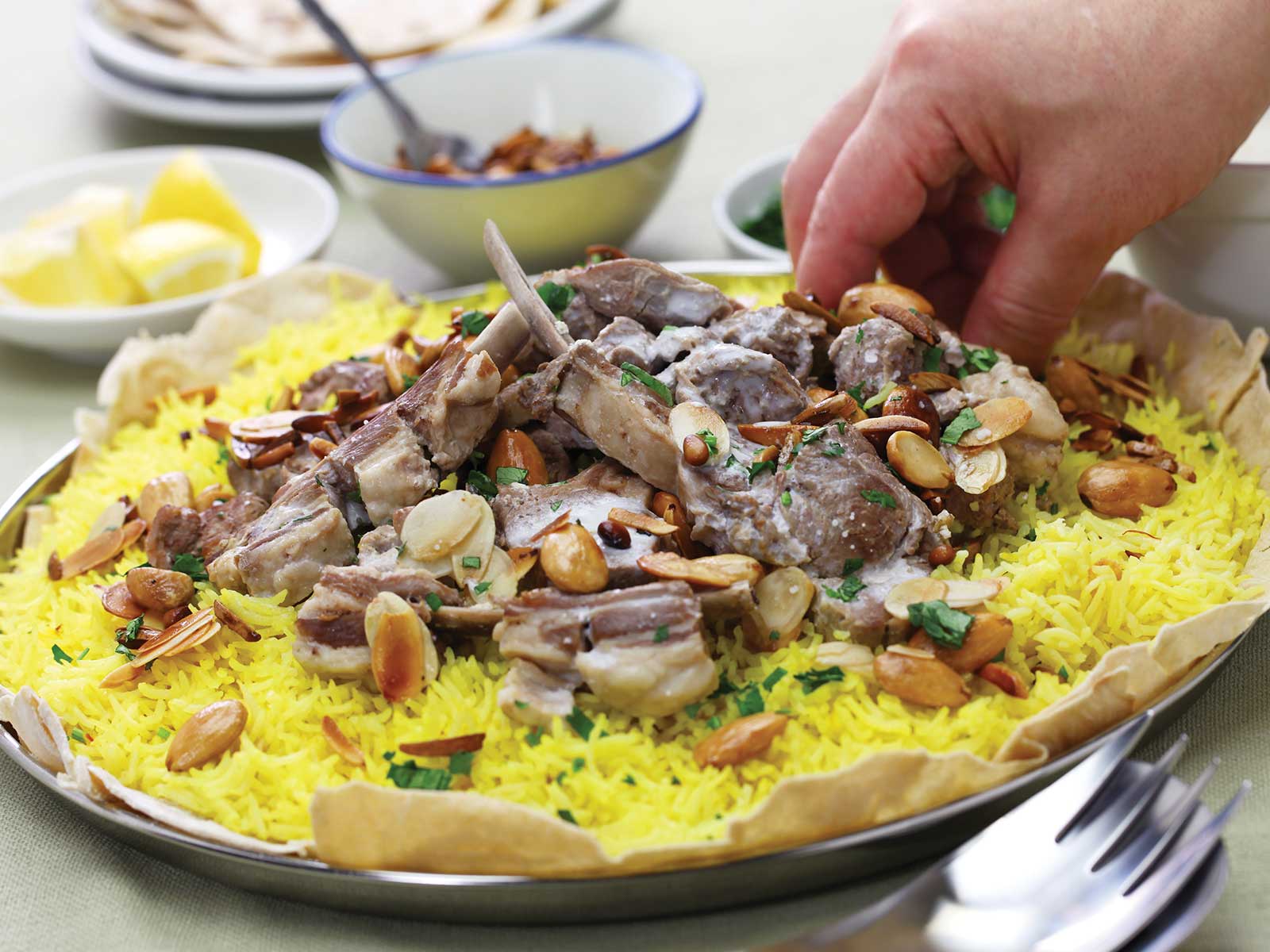 Mansaf rice dish