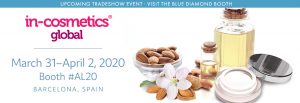 Visit Blue Diamond at the InCosmetics Global Trade Show