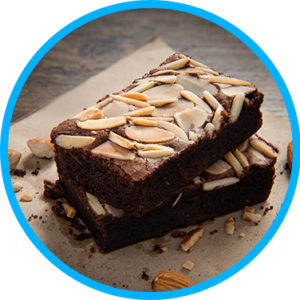 Stacked Brownies with Almonds