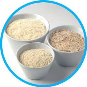 Variety of almond flours